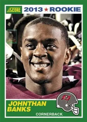 Original gloss Panini Score Rookie Johnthan Banks Tampa Bay Buccaneers football card