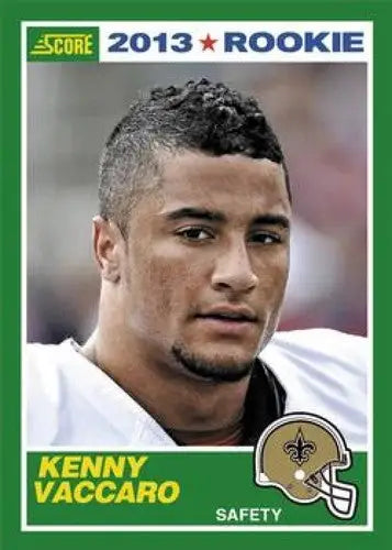 Original gloss Panini Score Rookie football card of Kenny Vaccaro Saints 2013