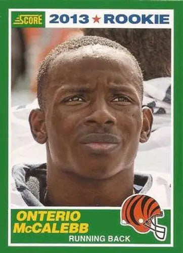 2013 Panini Score Rookie Onterio McCalebb card with original gloss, collectible Bengals rookie card