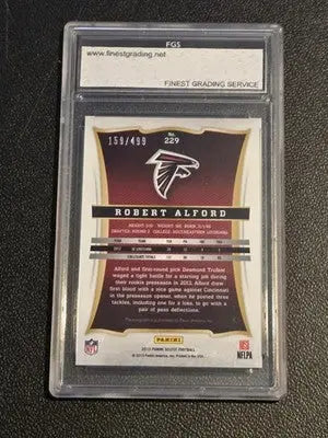 2013 Panini Select #229 Robert Alford Rookie Autographs FGS 10 #/499 - Football Card Single
