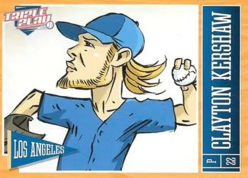 2013 Panini Triple Play #42 Clayton Kershaw NMMT Dodgers ID:7281 - Baseball Card Single