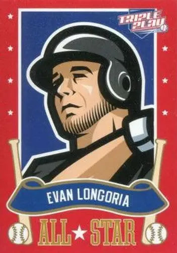 2013 Panini Triple Play Panini All-Stars #14 Evan Longoria NMMT Rays ID:7069 - Baseball Card Single