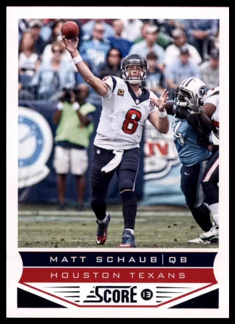 2013 Score Matt Schaub #82 Houston Texans Football Card NFL Sports - Football Card Single