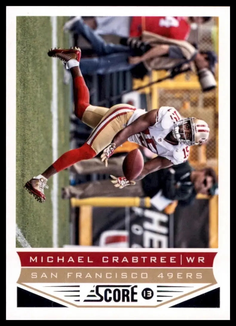 2013 Score Michael Crabtree #187 San Francisco 49ers Football Card NFL Sports - Football Card Single