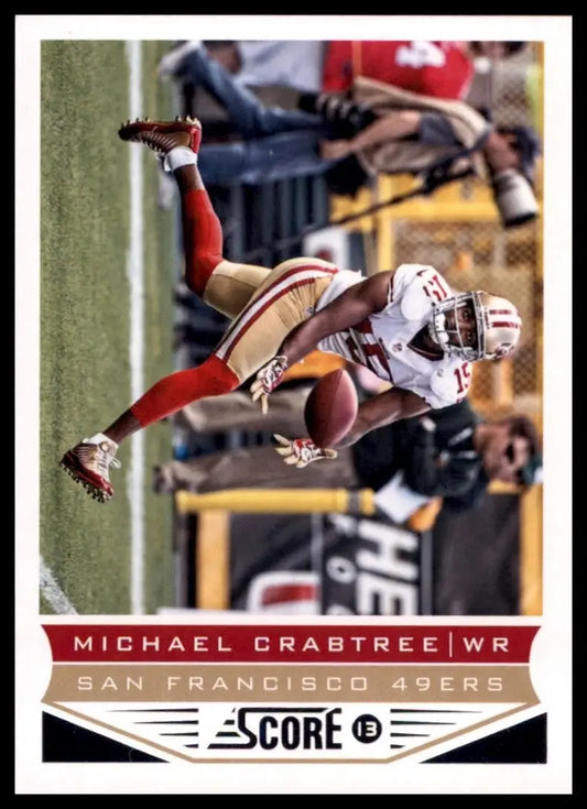 2013 Score Michael Crabtree #187 San Francisco 49ers Football Card NFL Sports - Football Card Single