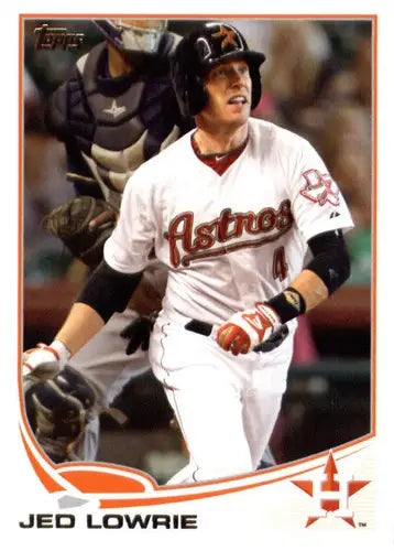 Baseball trading card featuring Jed Lowrie in Houston Astros uniform, 2013 Topps NM-MT