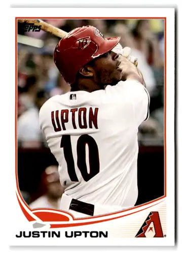 Original gloss 110a Justin Upton baseball card from 2013 Topps Diamondbacks collection