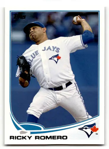 2013 Topps Ricky Romero baseball card with original gloss NM-MT Blue Jays ID63654