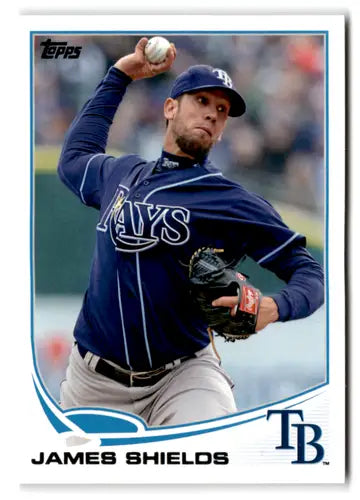 Original gloss James Shields baseball card NM-MT from 2013 Topps #133 Rays