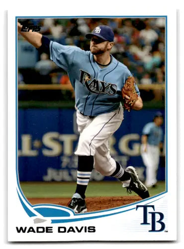 Original gloss Wade Davis baseball card 2013 Topps #140 NM-MT Rays ID71782