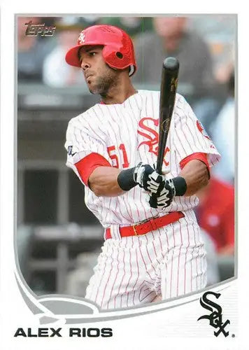 2013 Topps Alex Rios baseball card with original gloss from White Sox sports cards