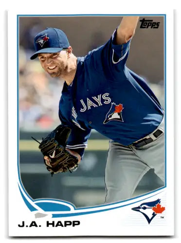 J.A. Happ baseball card from 2013 Topps Blue Jays series with original gloss