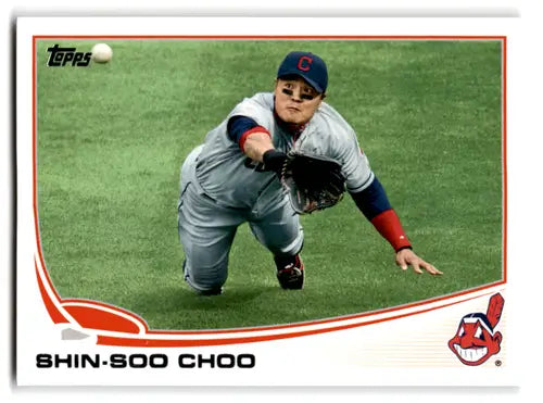 Original gloss Shin-Soo Choo NM-MT baseball card from 2013 Topps set