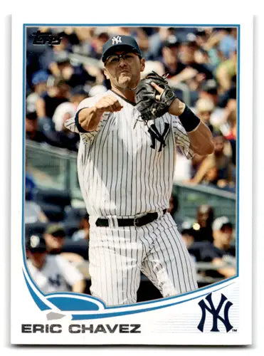 Eric Chavez baseball card with original gloss from 2013 Topps NM-MT Yankees