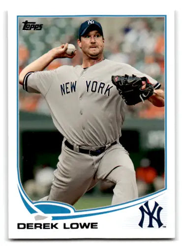 Original gloss Derek Lowe baseball card from 2013 Topps #226 Featuring Yankees ID 72352