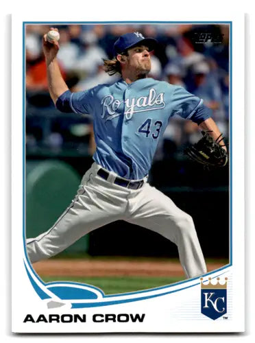 Original gloss 2013 Topps Aaron Crow baseball card NM-MT Royals ID 71685
