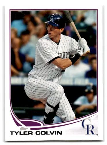 Original gloss Tyler Colvin baseball card from 2013 Topps #265 NM-MT Rockies