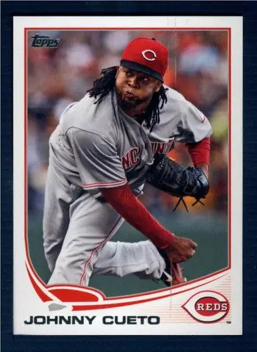 Original gloss Johnny Cueto baseball card from 2013 Topps #275 NM-MT Reds