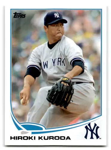 Original gloss Hiroki Kuroda baseball card 2013 Topps NM-MT Yankees ID 72243