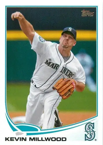 Baseball trading card of Kevin Millwood in Mariners uniform from 2013 Topps #325