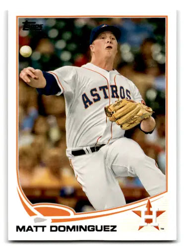 Baseball card featuring Matt Dominguez with original gloss from 2013 Topps NM-MT