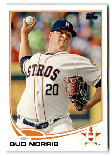 Original gloss baseball card of Bud Norris NM-MT from 2013 Topps #353 Astros