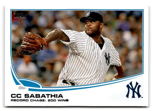 2013 Topps CC Sabathia NM-MT Yankees baseball card with original gloss