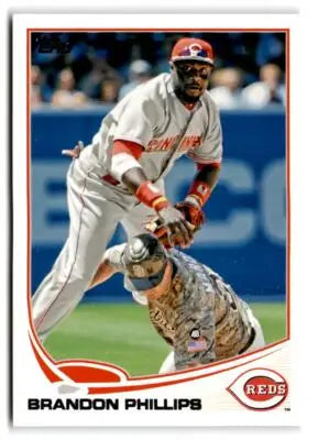 Brandon Phillips baseball card from 2013 Topps #386 showcasing Brandon Phillips talent