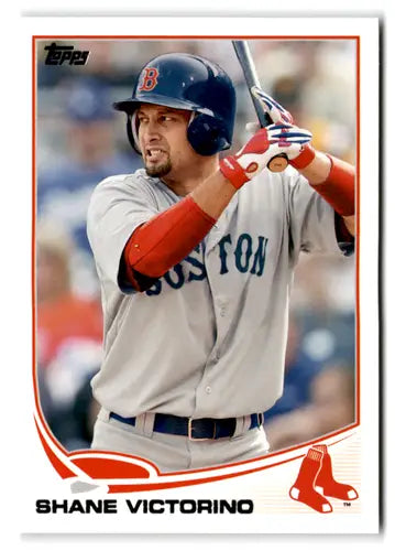 Shane Victorino 2013 Topps baseball card with original gloss Red Sox ID:73223