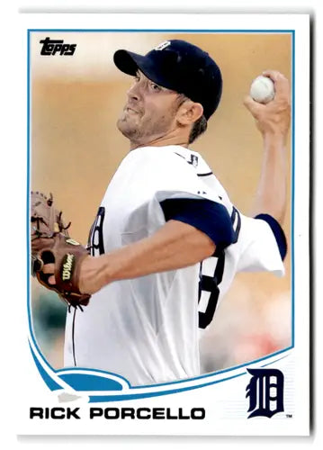 Original gloss 2013 Topps Rick Porcello baseball card NM-MT Tigers ID 72817