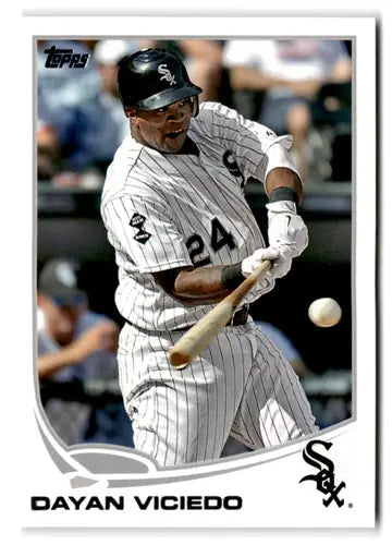 Original gloss Dayan Viciedo baseball card from 2013 Topps White Sox series