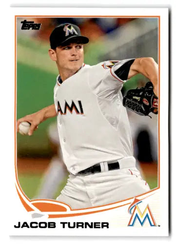 Baseball card of Jacob Turner with original gloss from 2013 Topps NM-MT