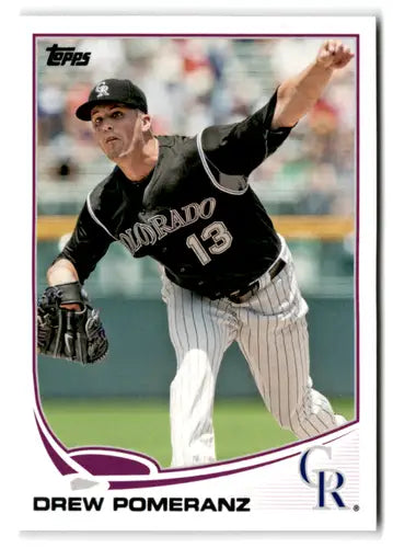 Original gloss Drew Pomeranz baseball card from 2013 Topps #461 NM-MT Rockies