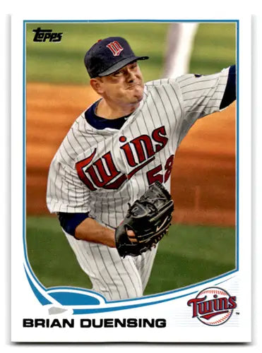 Original gloss of Brian Duensing baseball card from 2013 Topps #467 NM-MT Twins