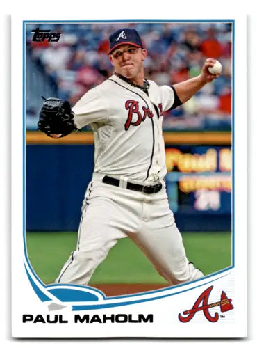 Baseball trading card of Paul Maholm NM-MT with Atlanta Braves from 2013 Topps