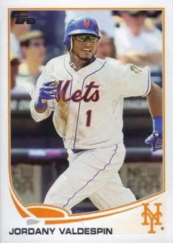 Original gloss Jordany Valdespin NMMT baseball card from 2013 Topps #483