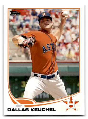 Dallas Keuchel baseball card with original gloss from 2013 Topps NM-MT Astros