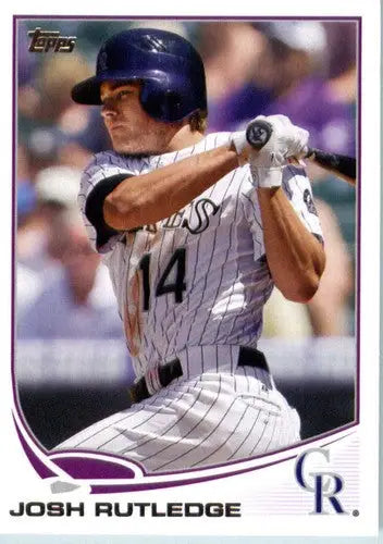 2013 Topps Josh Rutledge baseball card with original gloss from Rockies collection