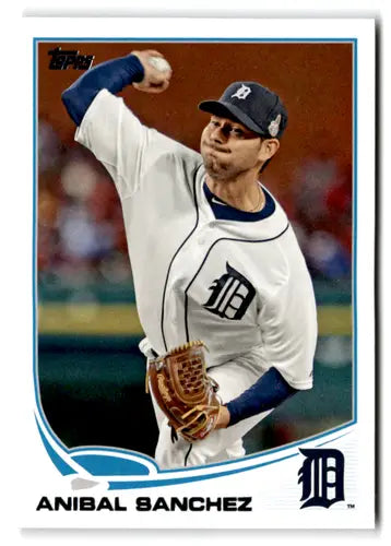 Anibal Sanchez baseball card with original gloss from 2013 Topps Tigers set