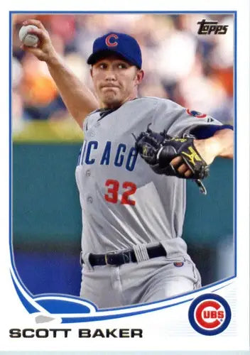 Original gloss baseball card of Scott Baker NM-MT from 2013 Topps #609 Cubs