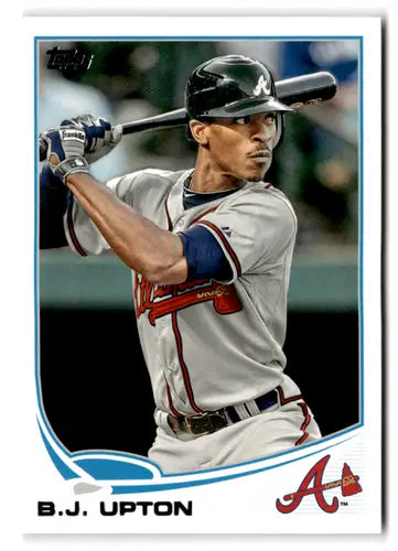 Original gloss B.J. Upton baseball card Upton NM-MT Braves 2013 Topps #614