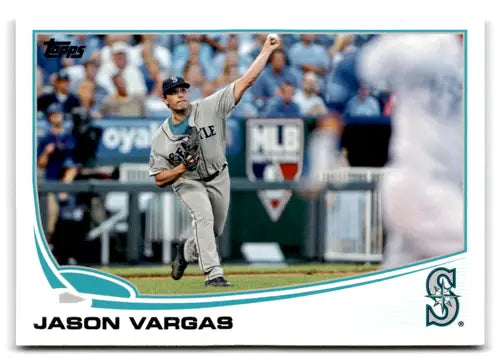 Jason Vargas baseball card with original gloss from 2013 Topps #82 NM-MT Mariners