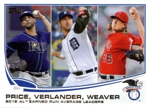 2013 Topps #94 David Price/Justin Verlander/Jered Weaver NM-MT ID:18359 - Baseball Card Single
