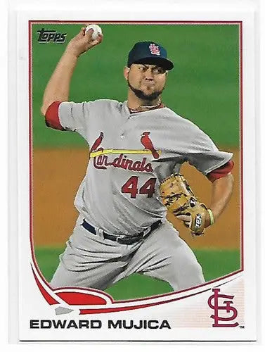 Original gloss Edward Mujica baseball card 2013 Topps NM-MT Cardinals ID:63649