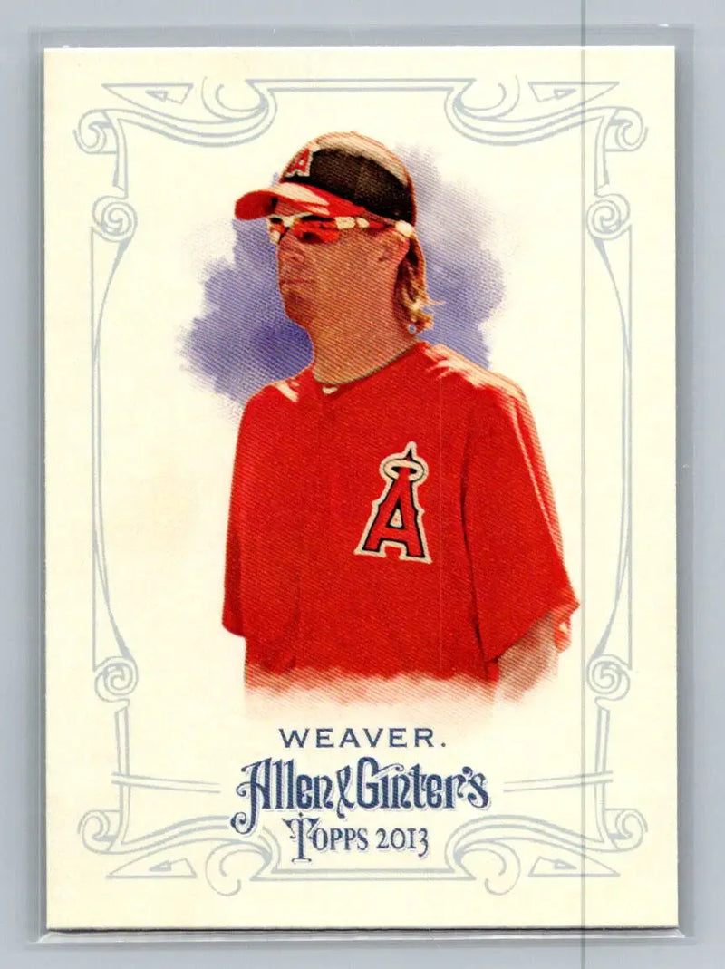 Jered Weaver baseball card from 2013 Topps Allen & Ginter Los Angeles Angels collection