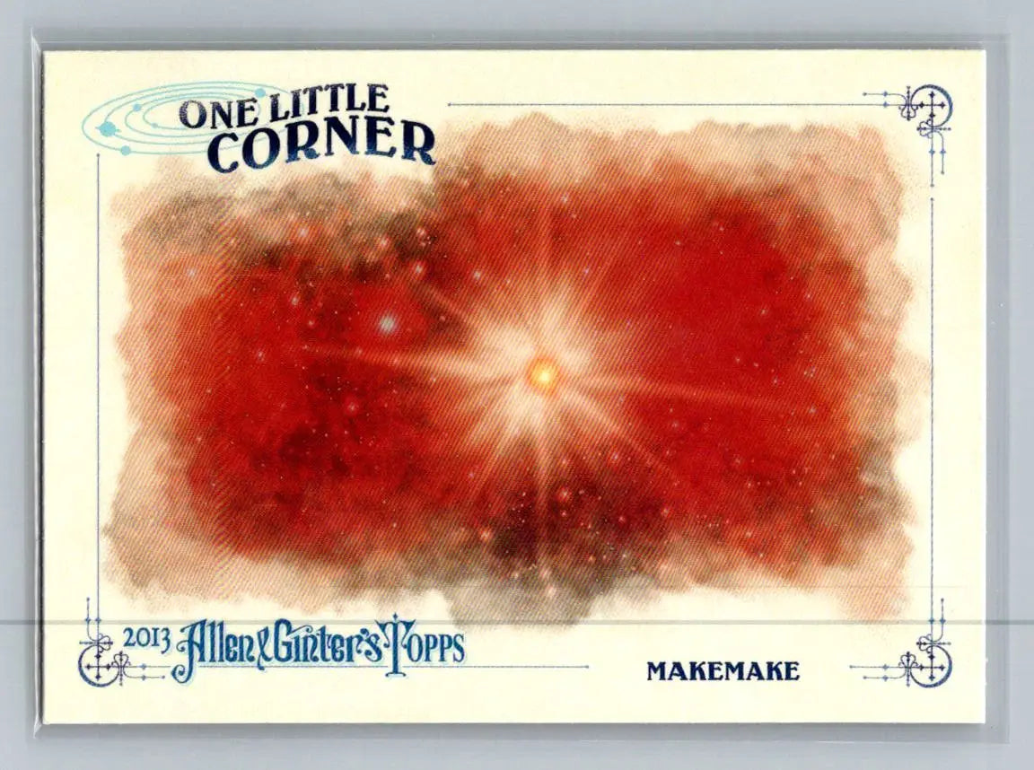 Trading card featuring a red nebula from Topps Allen & Ginter baseball cards