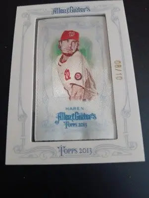 2013 Topps Allen & Ginter’s - Dan Haren #12 Framed Mini 10th Anniversary. NRMT+ - Baseball Card Single