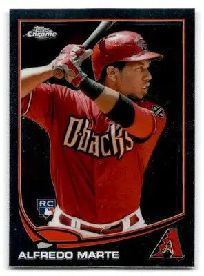 2013 Topps Baseball Chrome Alfredo Marte #189 RC Arizona Diamondbacks - Baseball Card Single