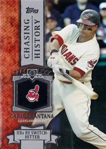 2013 Topps Chasing History #CH-7 Carlos Santana NM-MT Indians ID:73085 - Baseball Card Single