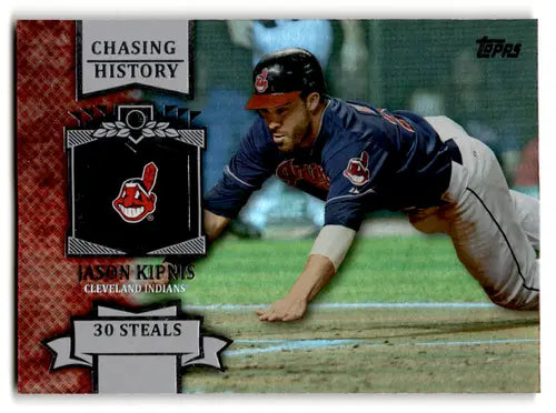 Baseball card from Topps Chasing History Silver series featuring Jason Kipnis in near mint condition